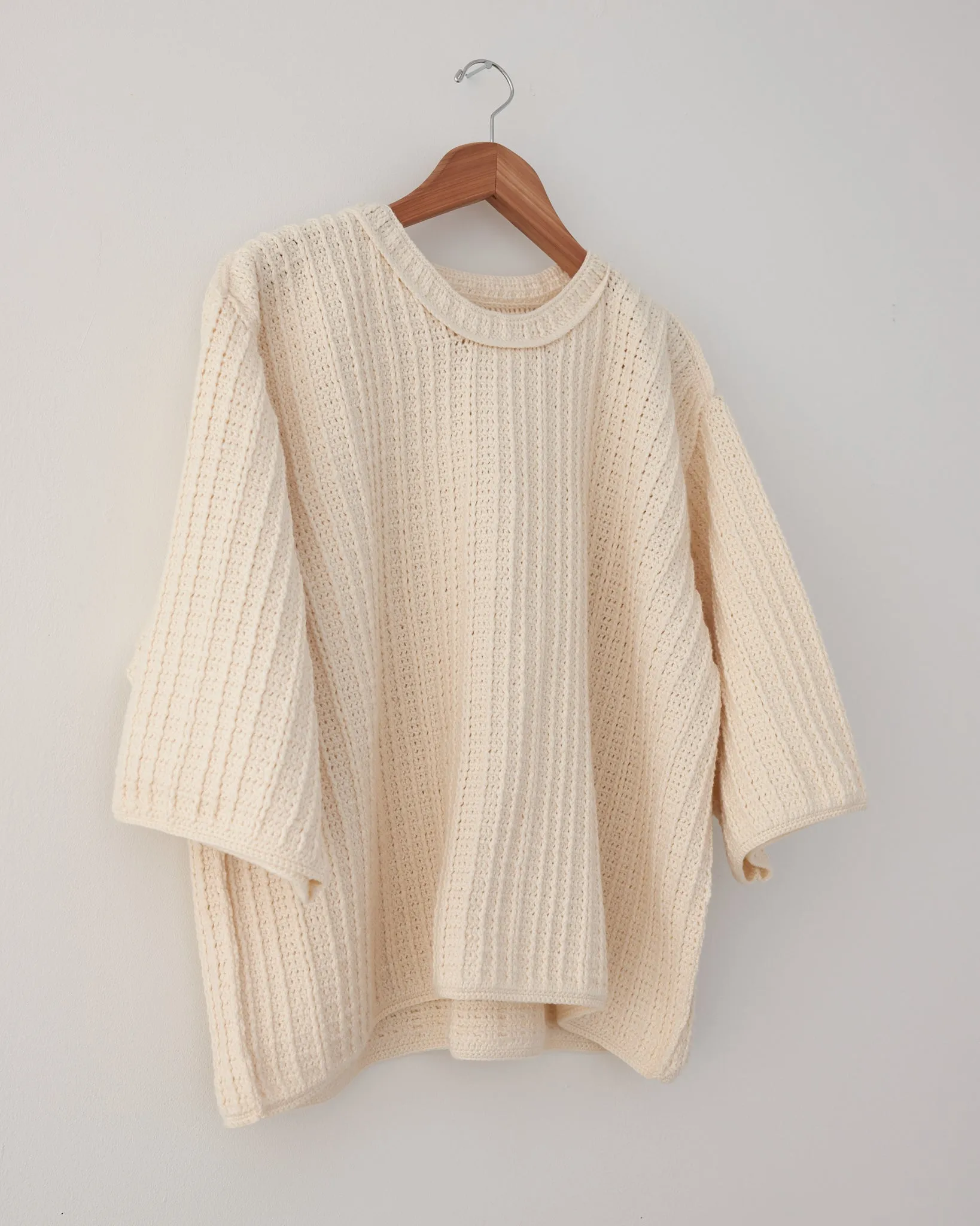 Crop Crochet T Knit