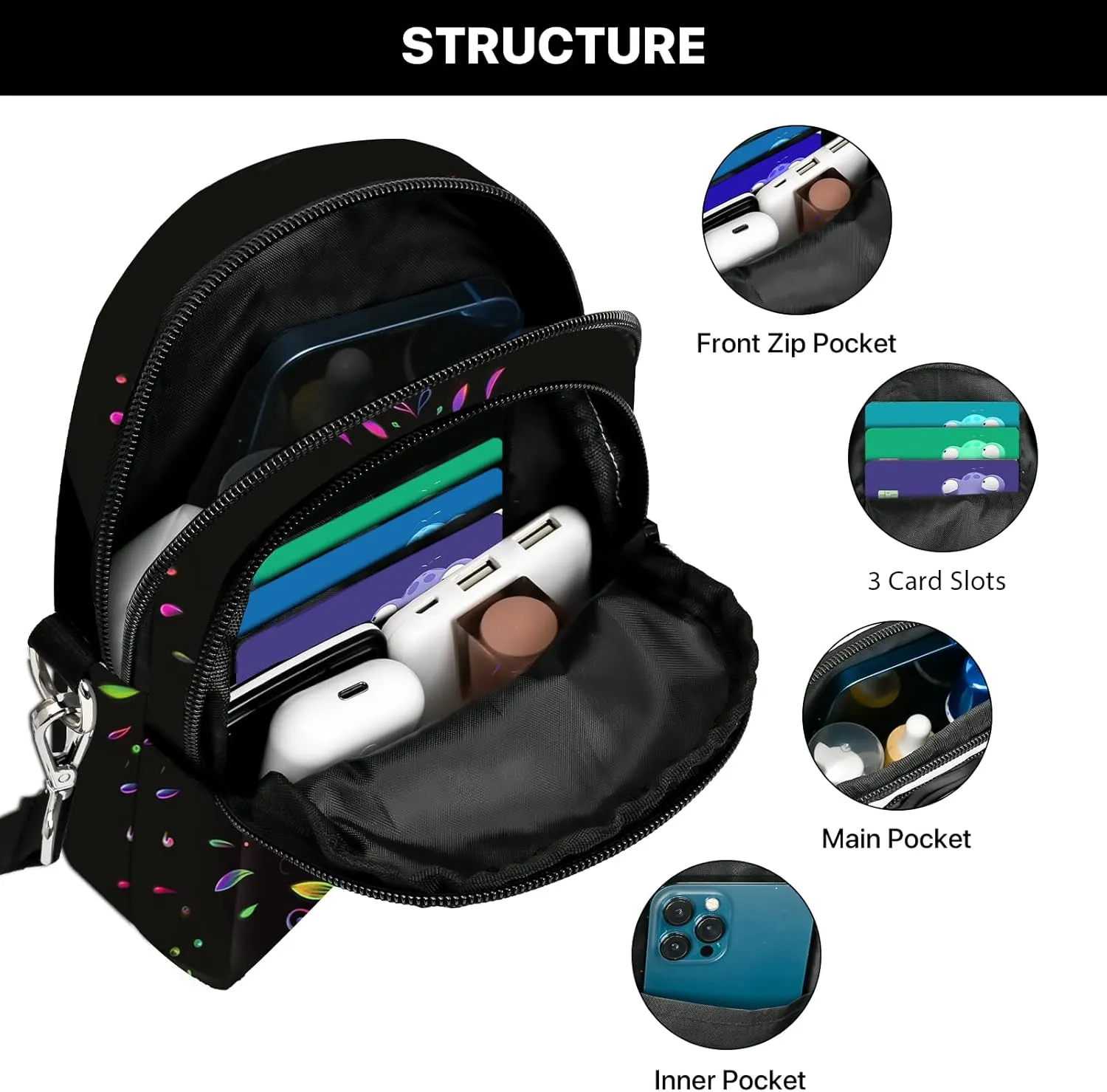 Crossbody Bags for Women Cell Phone Purse Casual Shoulder Bag with Adjustable Strap Card Slots for Travel Work