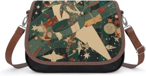 Crossbody Bags for Women Purses Handbags for Women Space Series Collage Printed Sling Bag