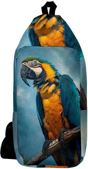 Crossbody Bags for Women,Crossbody Bag Men,Small Sling Bag,Wild Life Tropical Animal Bird Parrot,Crossbody Purse