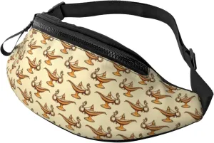 Crossbody Fanny Packs for Women Men - lamp Pattern Running Belt Bag Travel Waist Bag for Women Men