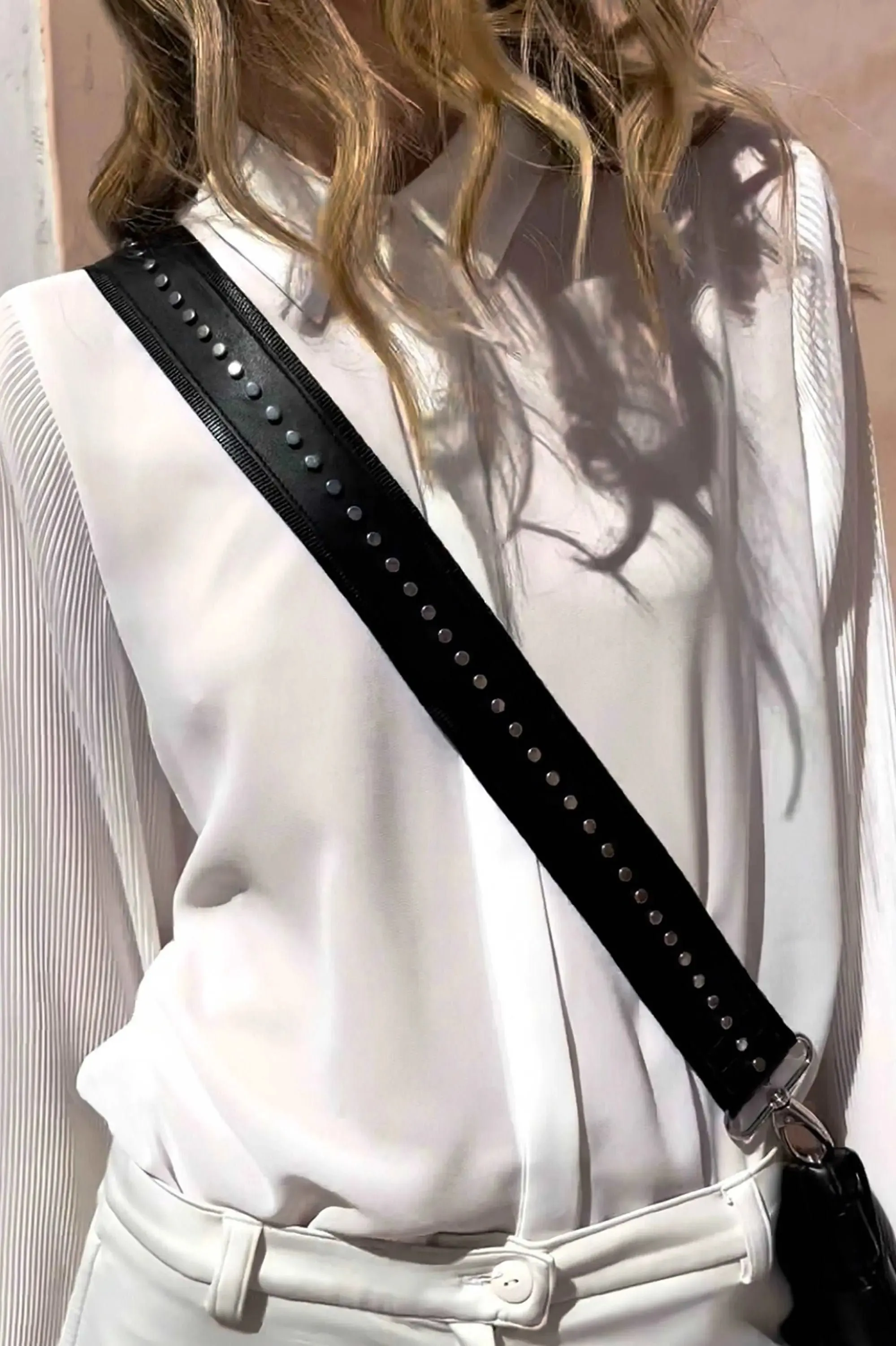 Crossbody  Silver Studs Strap