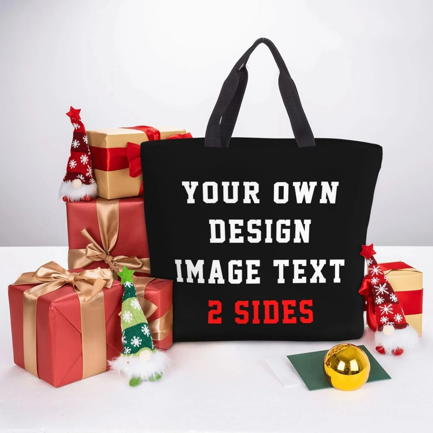 Custom Tote Bags With Logo Name Text Photo, Personalized Custom Bags, Reusable Grocery Bags Bulk Shopping Bags