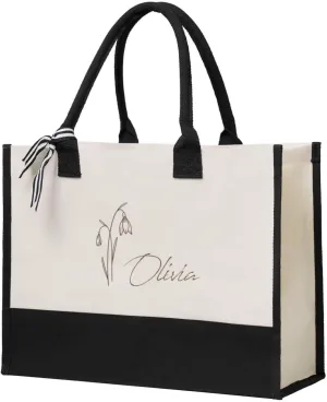 Custom Tote Bags with Logo, Personalized Tote Bags For Women, Customized Tote Bags Bulk, Gifts for Mom, Daughter, Girlfriend