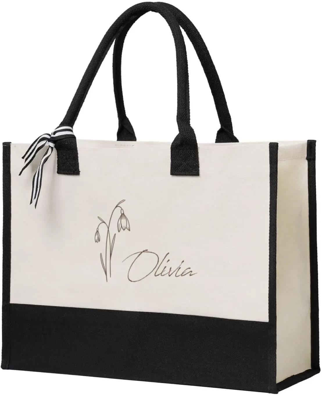 Custom Tote Bags with Logo, Personalized Tote Bags For Women, Customized Tote Bags Bulk, Gifts for Mom, Daughter, Girlfriend