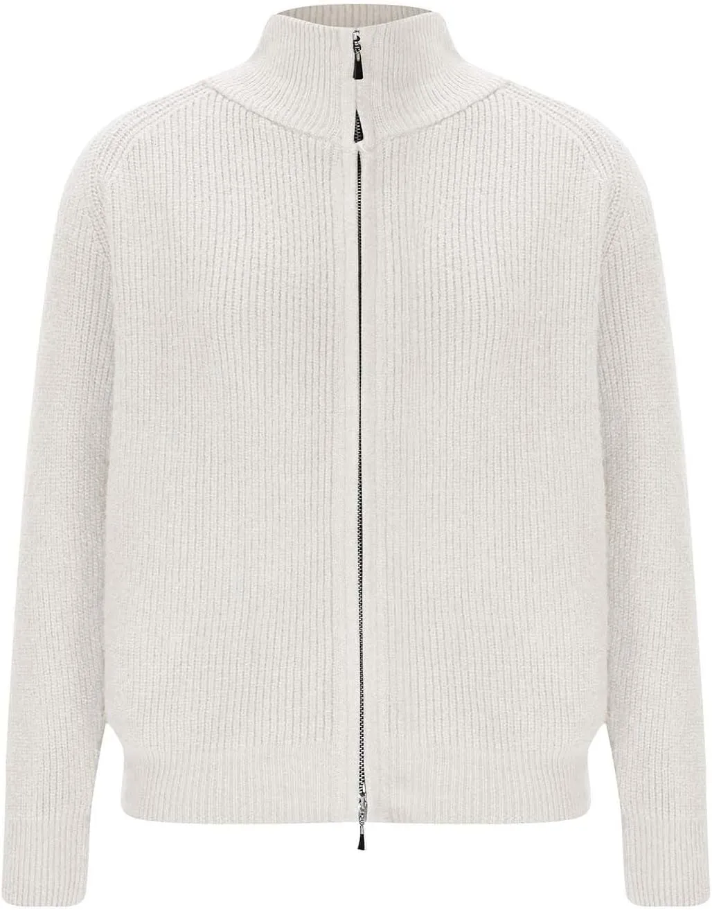 Cute Fall Sweaters for Women Trendy Long Sleeve Zip Up Collared Sweater Jackets Ribbed Knit Pullover Jumper