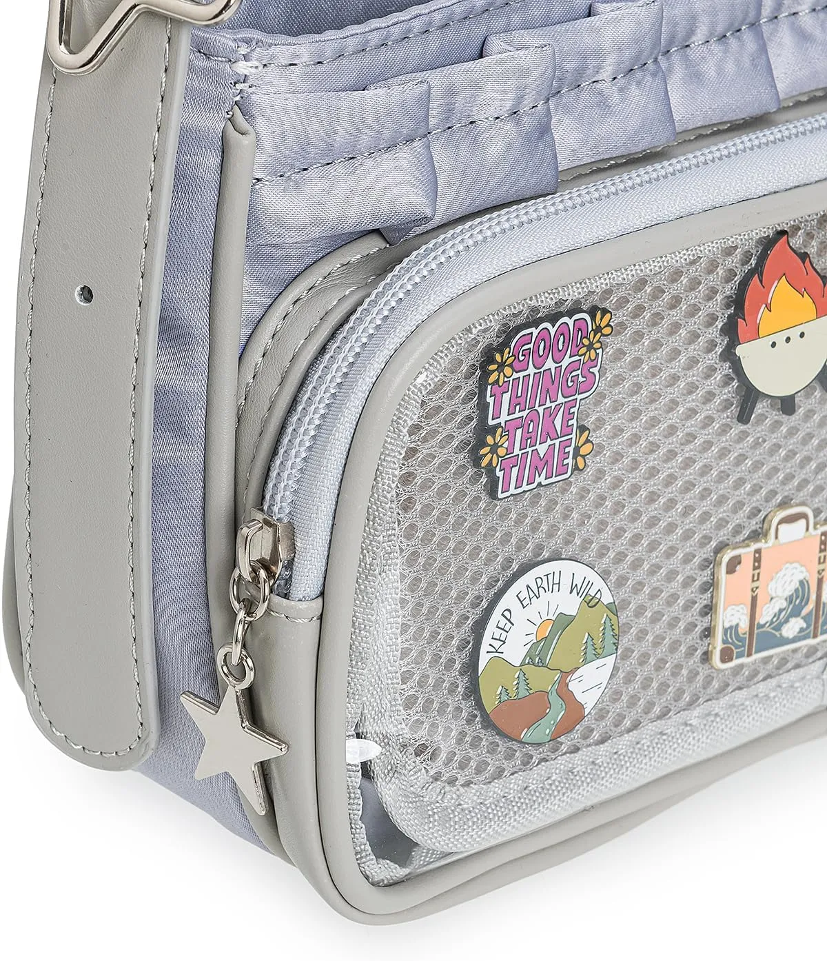 Cute five-Pointed Star Ita Bag Kawaii Pin Display Crossbody Bag