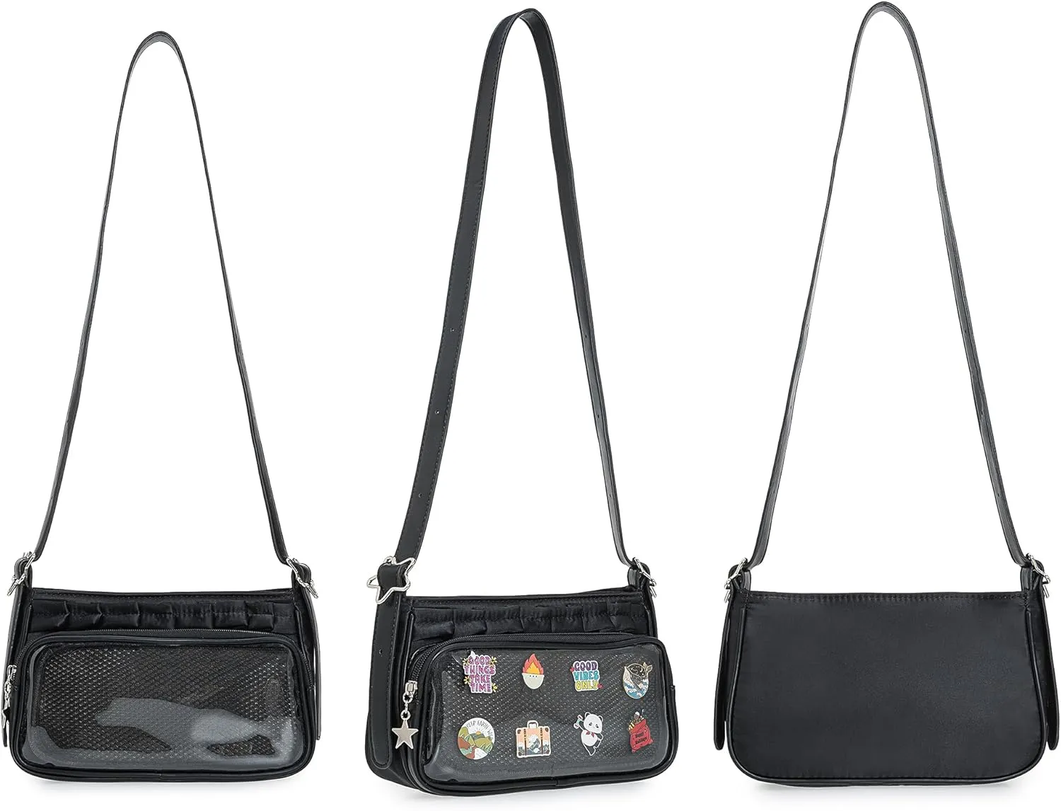 Cute five-Pointed Star Ita Bag Kawaii Pin Display Crossbody Bag