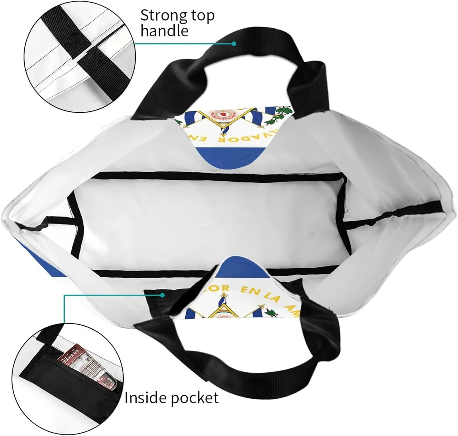 Cute Flag Tote Bag For Women Men Gifts Large Reusable Shopping Bags for Beach, Travel,Gym,Yoga