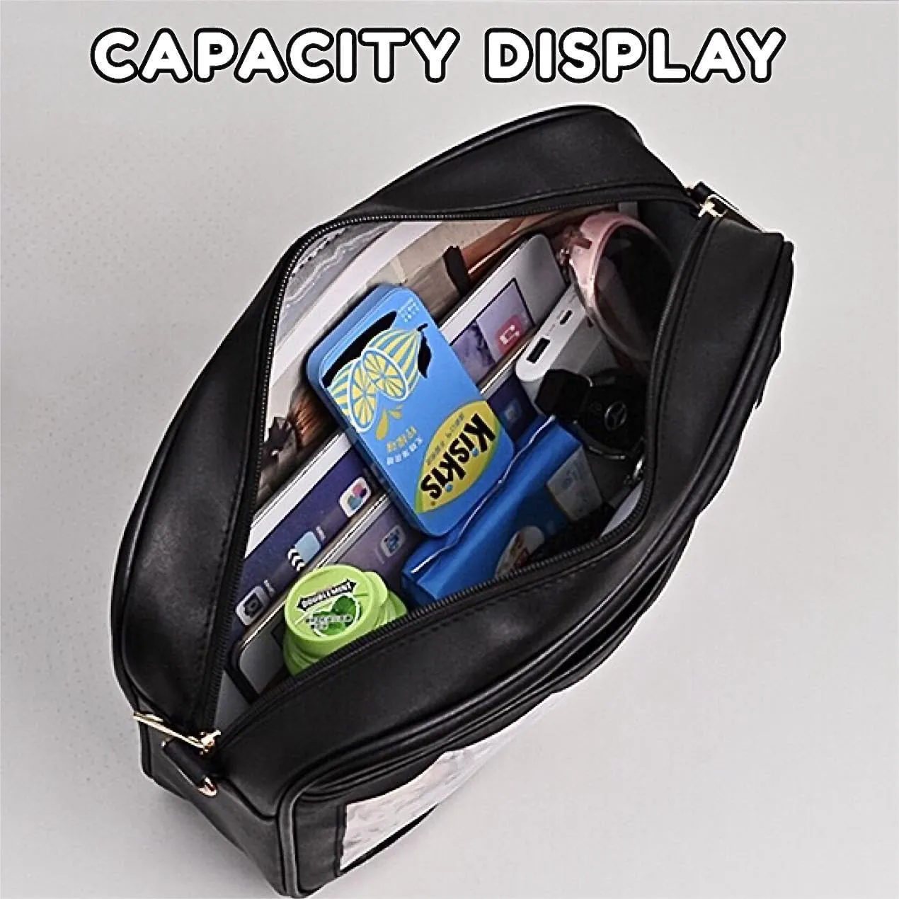 Cute Ita Bag Multi-Purpose Crossbody Bag Messenger Bag Shoulder Tote Bag Purse Kawaii Anime Pin Display Bag for Cosplay