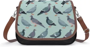 Cute Pigeon Birds Women's Crossbody Bag Small Shoulder Handbags Tote Bag with Adjustable Strap Fashion Gift