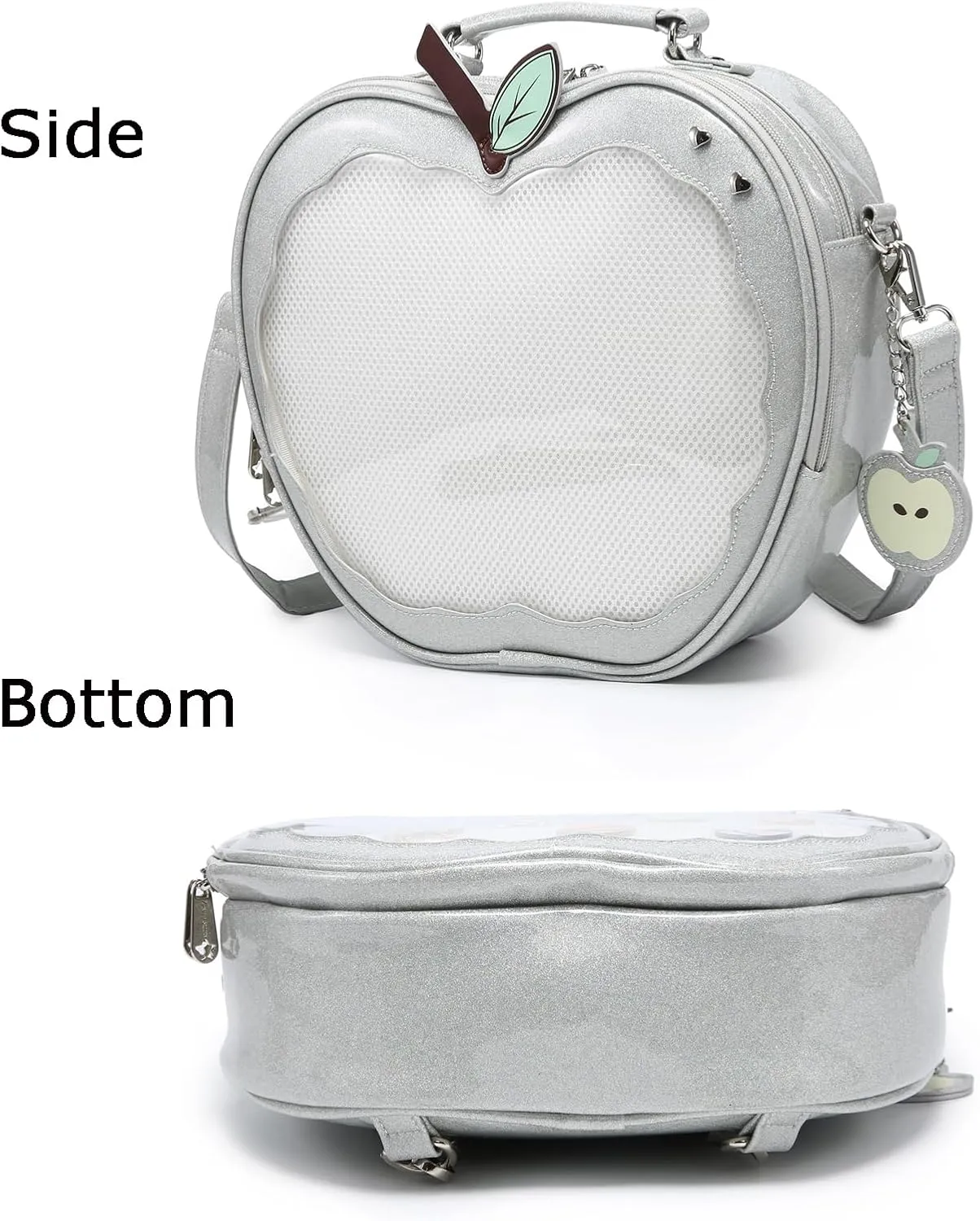 Cute Red Apple Ita Bag Kawaii Pin Display Purse Backpack Crossbody Shoulder Bag