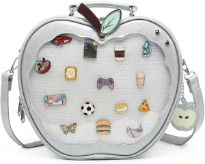 Cute Red Apple Ita Bag Kawaii Pin Display Purse Backpack Crossbody Shoulder Bag