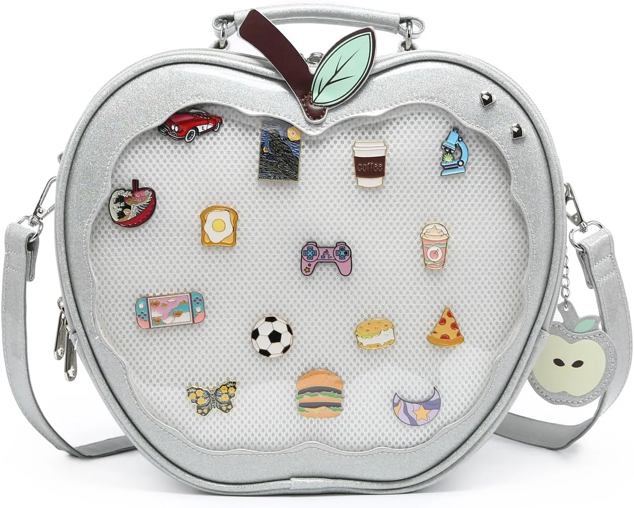 Cute Red Apple Ita Bag Kawaii Pin Display Purse Backpack Crossbody Shoulder Bag