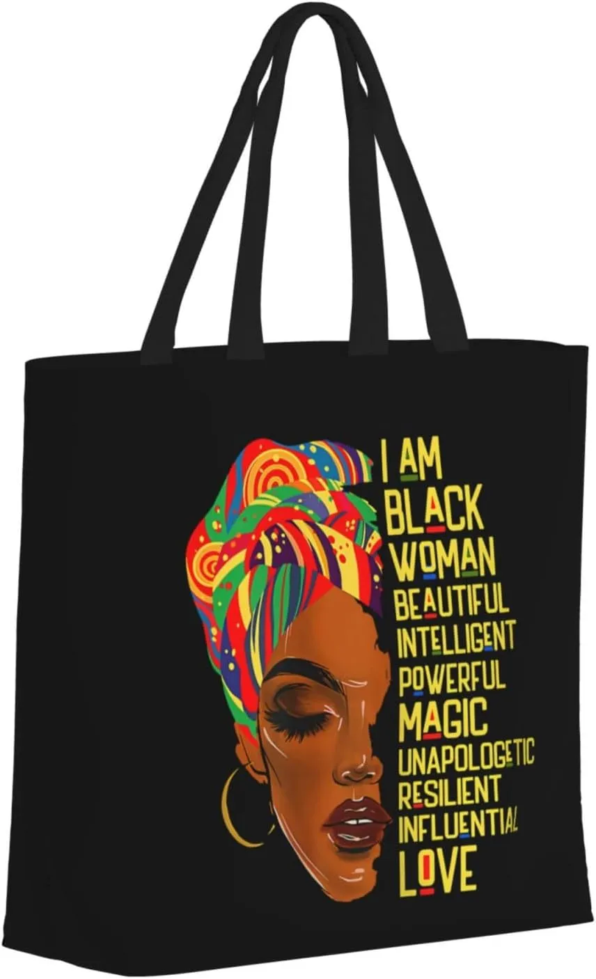 Cute Tote Bags for Women - Black African Gift Bag