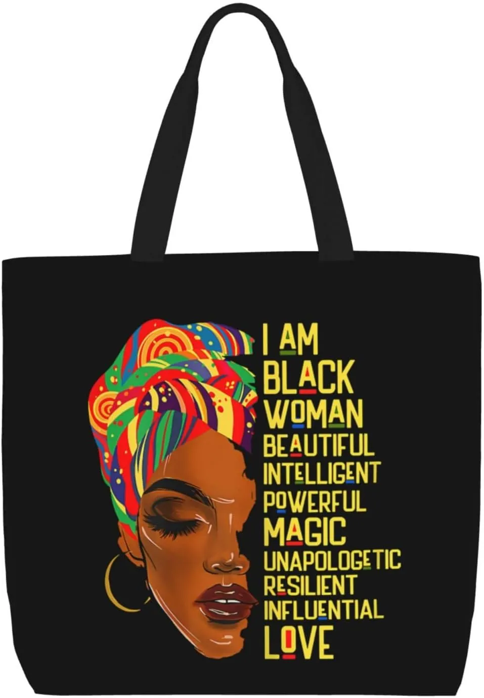 Cute Tote Bags for Women - Black African Gift Bag