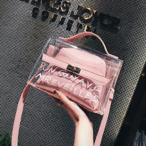 Deal of the hour Jelly Bags Tote Small Bag Must-have item Sets Laser Sac Messenger Lady Women Bags Transparent PVC Clear Bandoulier Shoulder 2 Femme Female