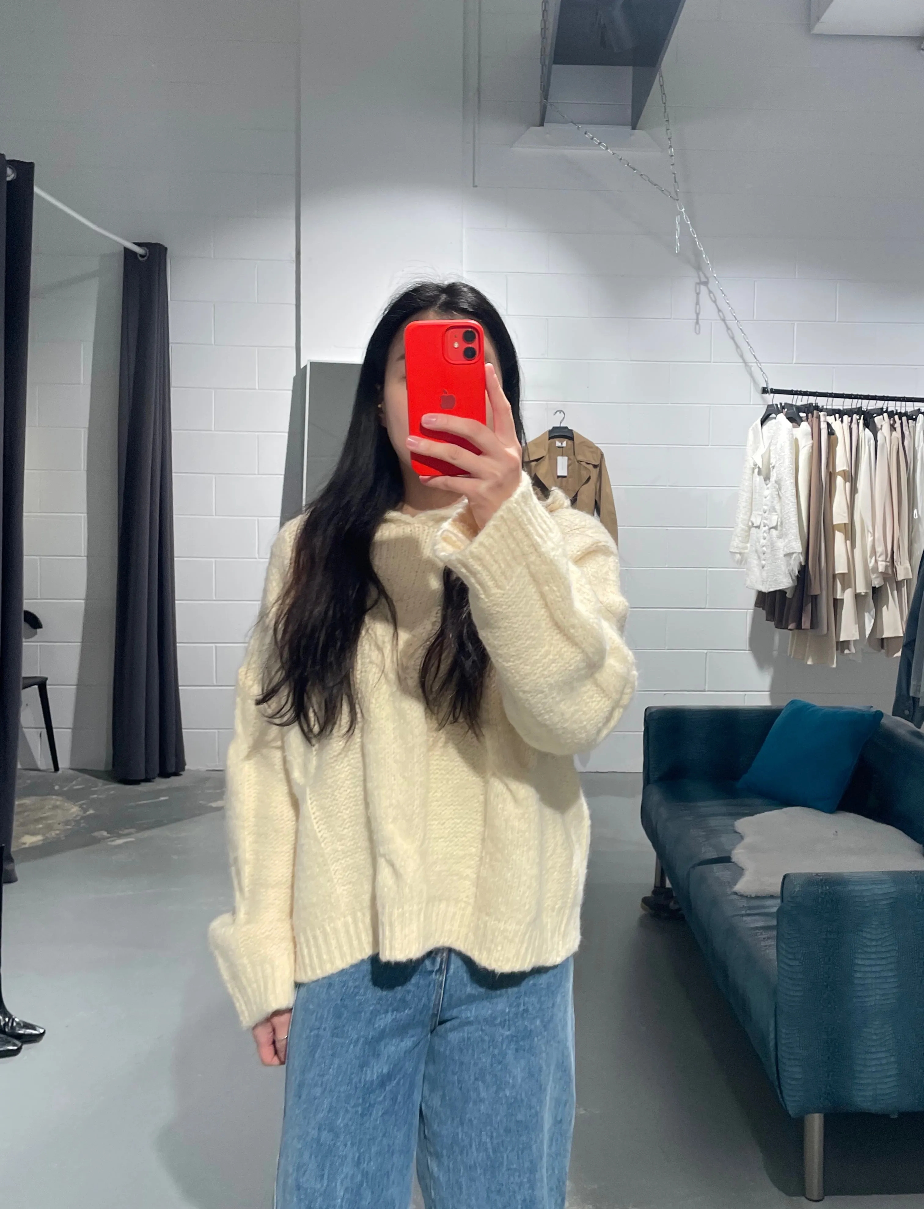 DearGray Alpaca Knit Hoodie