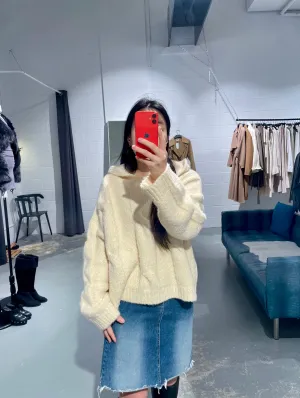 DearGray Alpaca Knit Hoodie