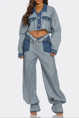 Denim Patchwork Set