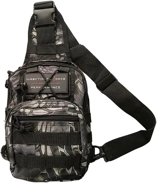 Directional Force | Toma-Hawk Shoulder Bag | Durable Crossbody Bag with Multiple Storage Compartments | Performance Apparel & Products (Phoenix Camo)