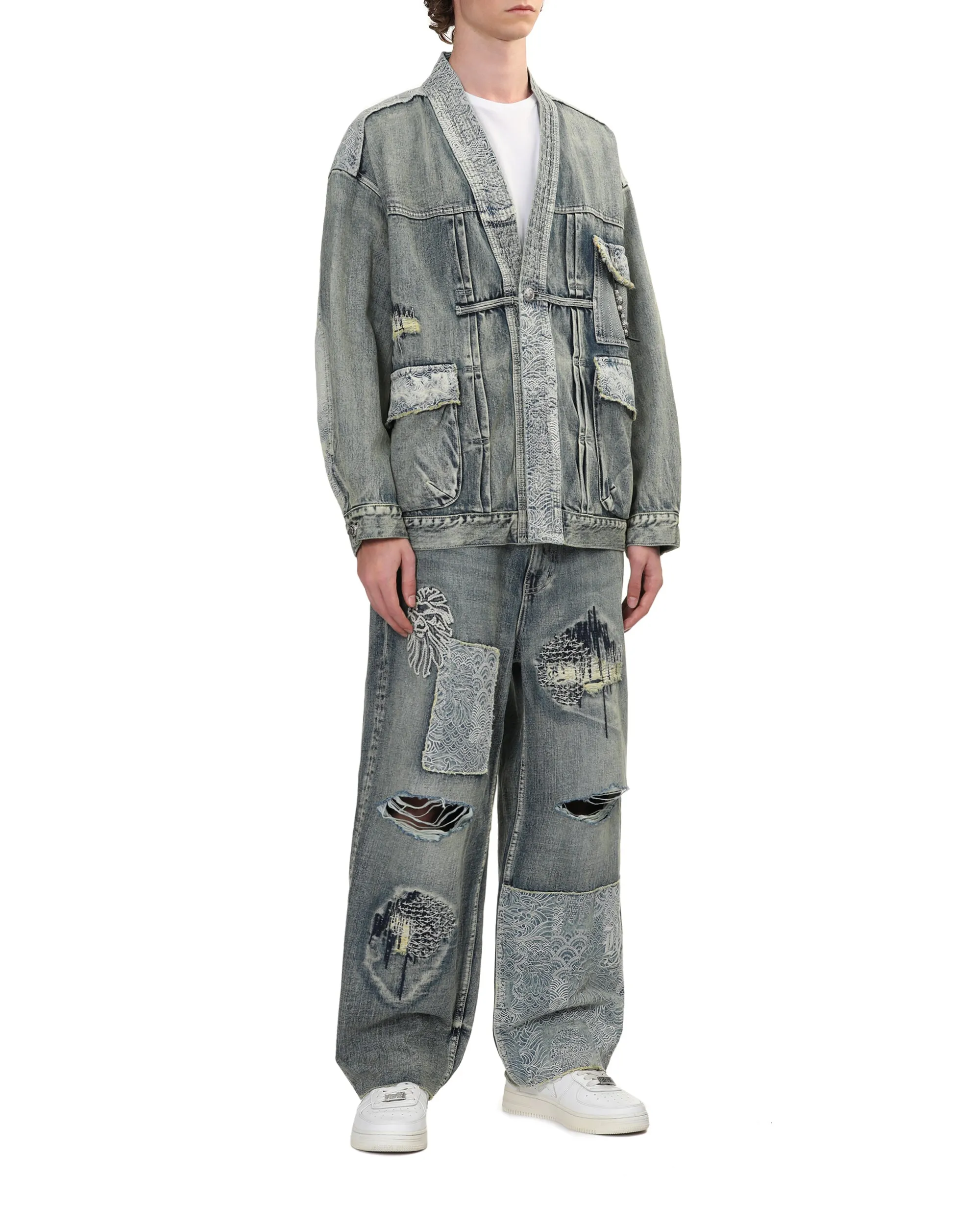Distressed jeans