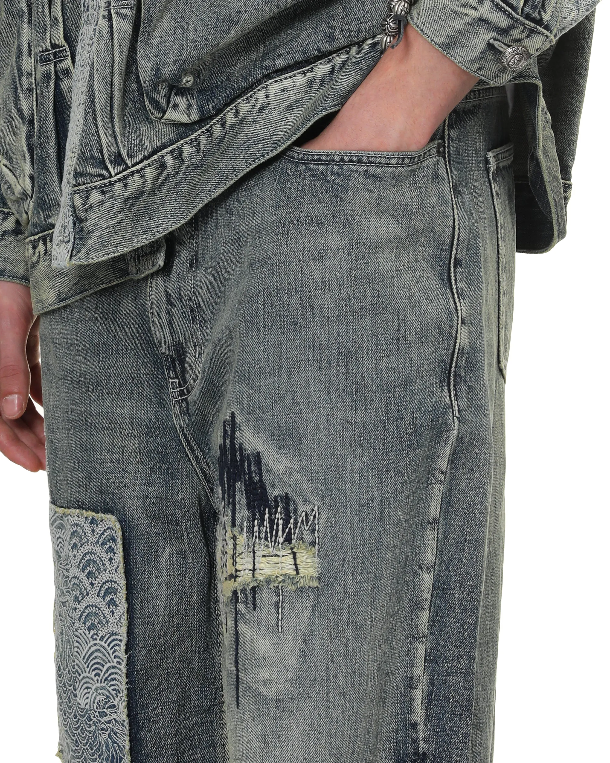 Distressed jeans