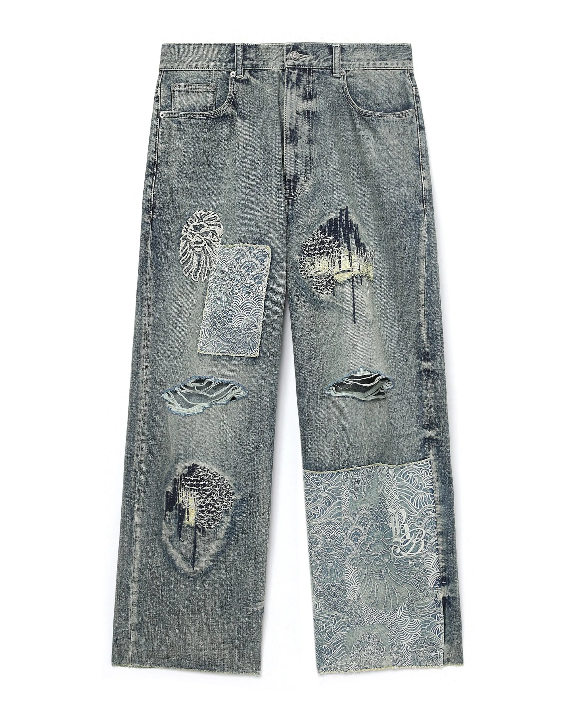 Distressed jeans