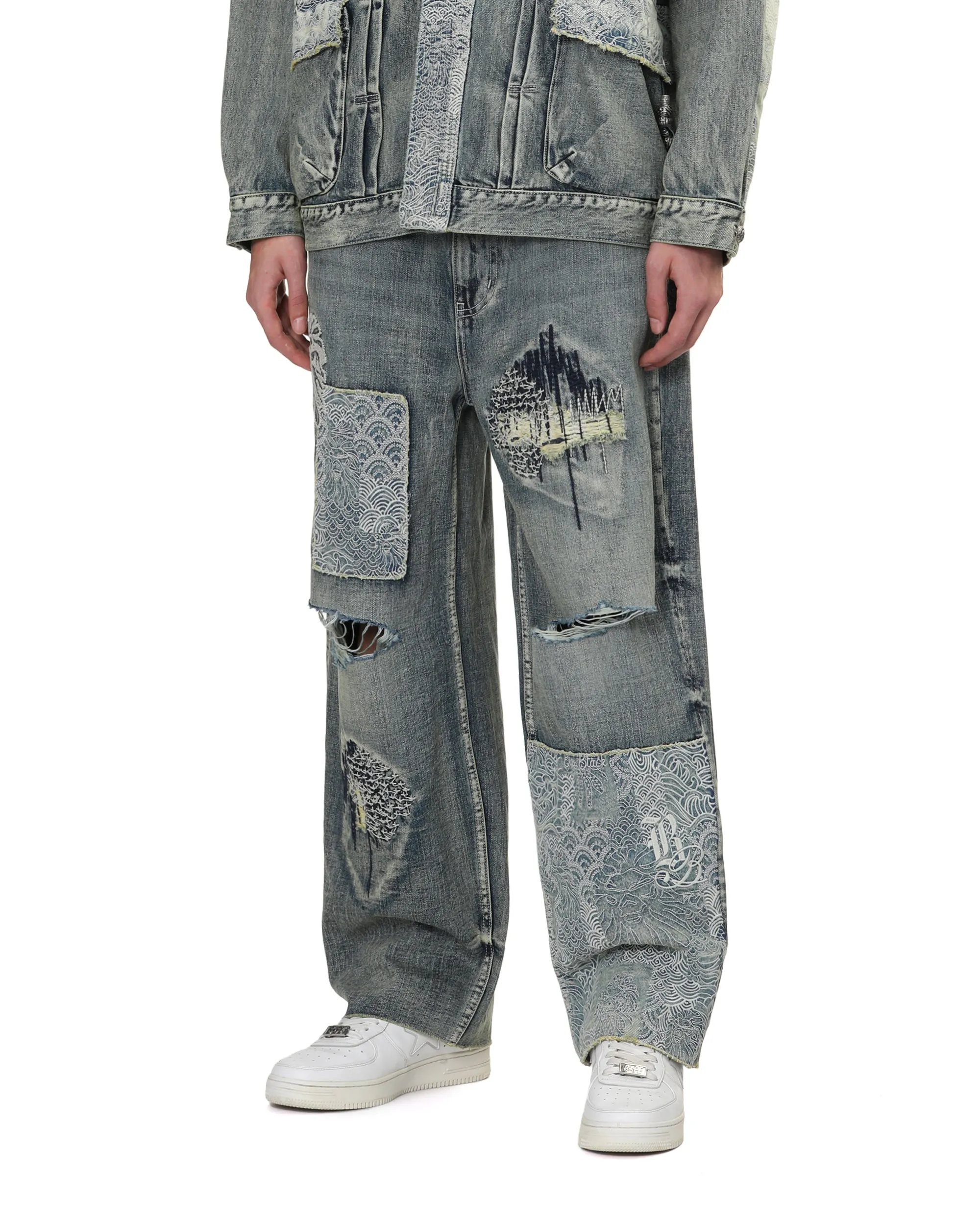 Distressed jeans