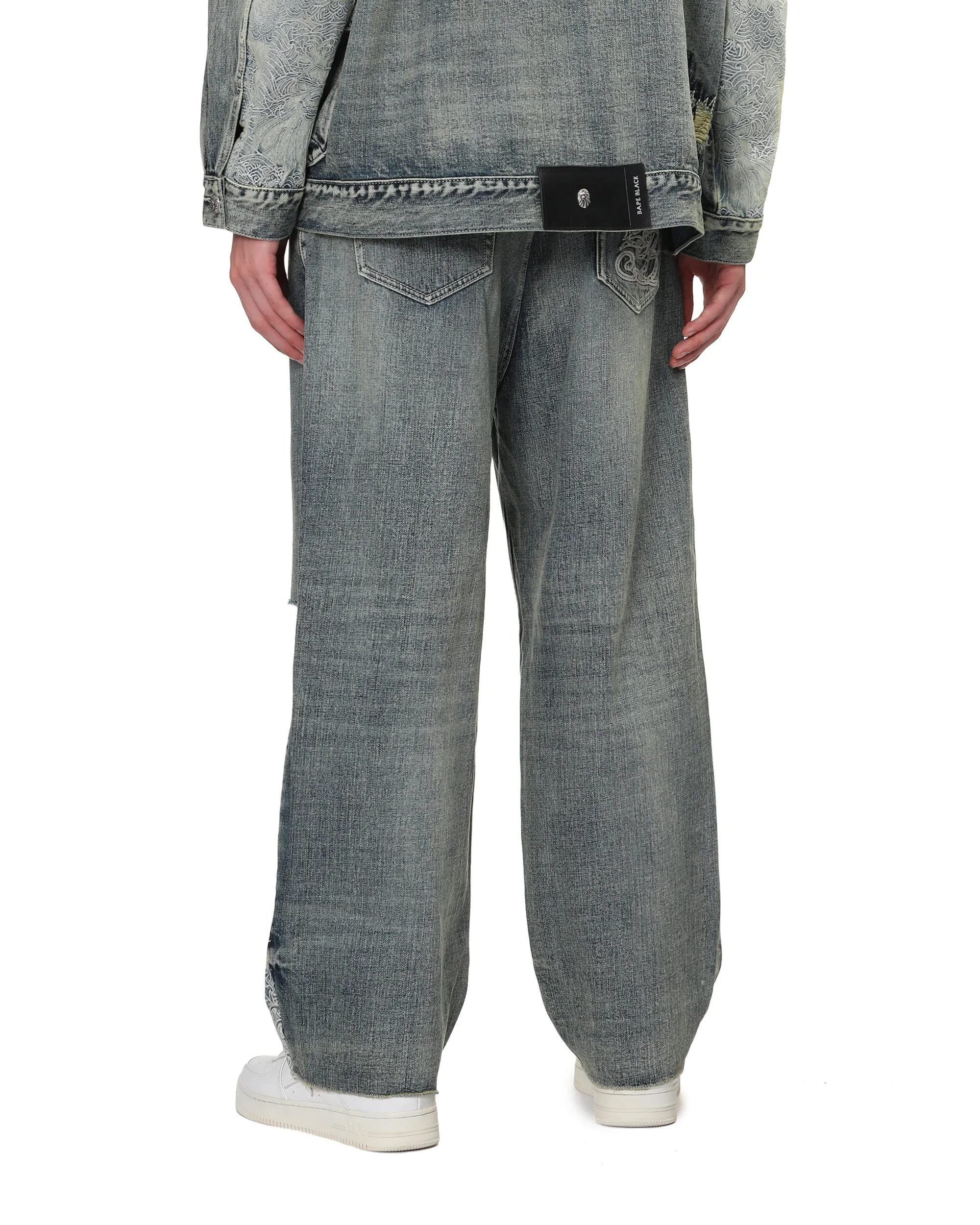 Distressed jeans