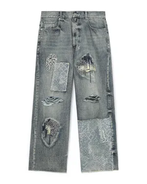 Distressed jeans