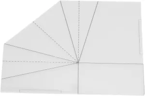 DIY Fabric Foldable Food Basket Sewing Template, Handbag Quilting Template Patchwork Stencils Basket Bag Template Sewing Ruler for DIY Bag Making, Acrylic Transparent Handbag Sew