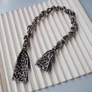 DIY Woman Handbag Accessory Chain Black Blue Amber Leopard Detachable Strap Women Clutch Shoulder Purse Chain (Color : C)