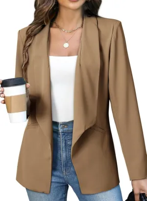 Dokotoo Blazers for Women Business Casual Long Sleeve Open Front Lightweight Work Office Suit Jackets Blazer