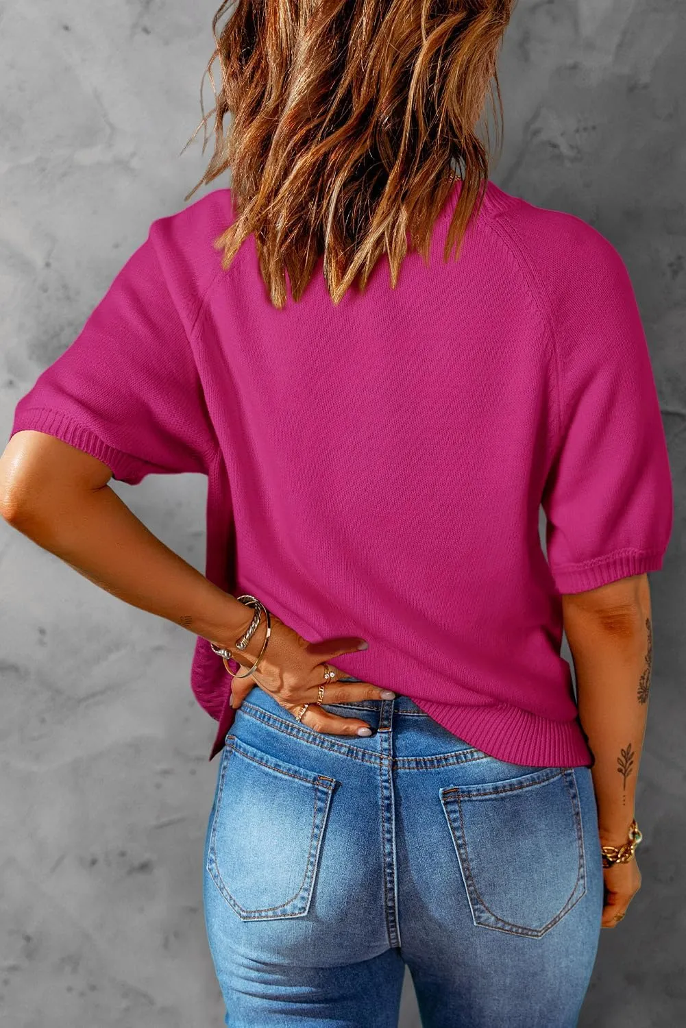 Dokotoo Womens Summer Tops 2024 Trendy V Neck Hollow Out Cropped Button Down Shirts Puff Sleeves Blouses