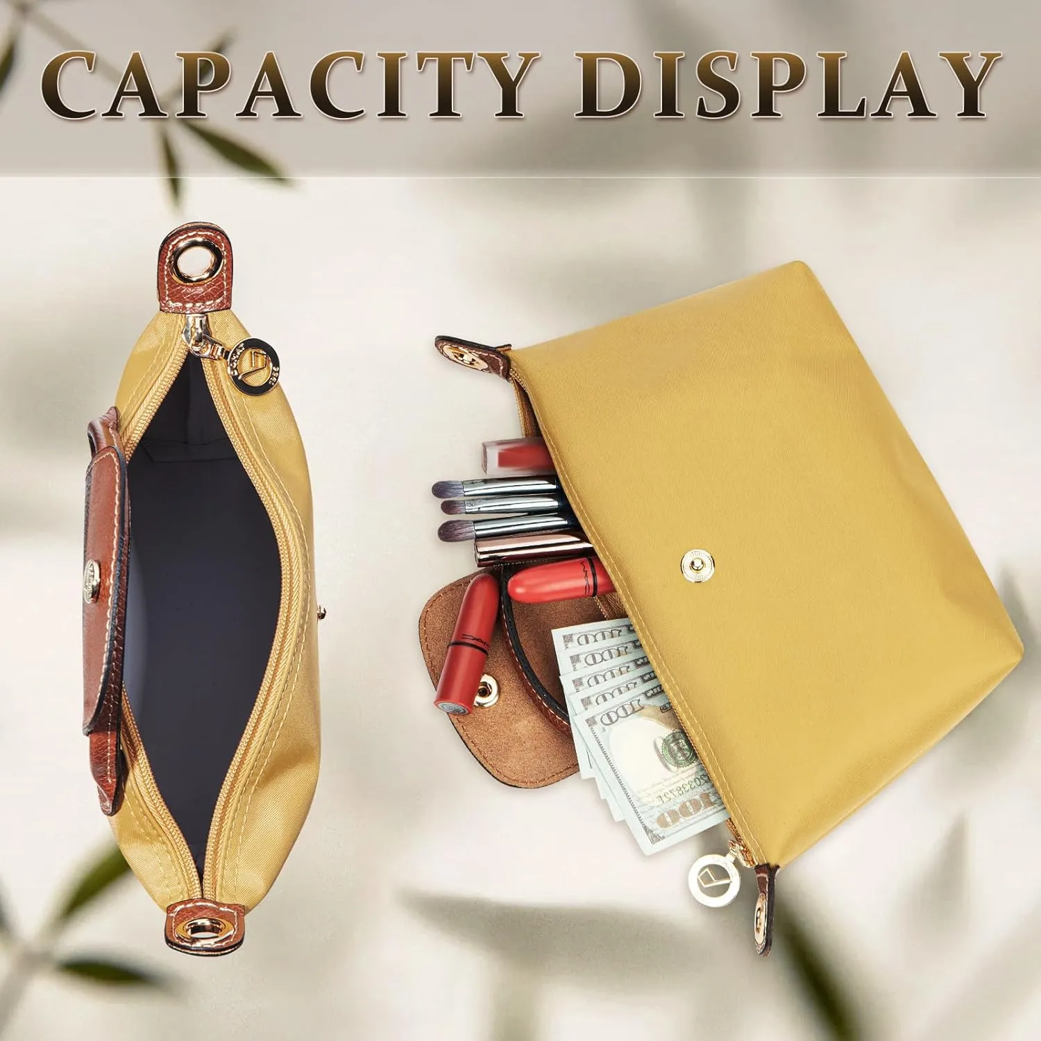 DOMAT Crossbody Bag for Women, Chic Lightweight Purse with Leather Top-handle, Compact Clutch Bag, Shoulder Handbag