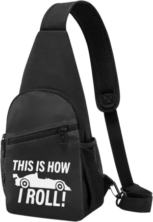 Drag Racing Chest Pack Leisure Shoulder Crossbody Chest Bag