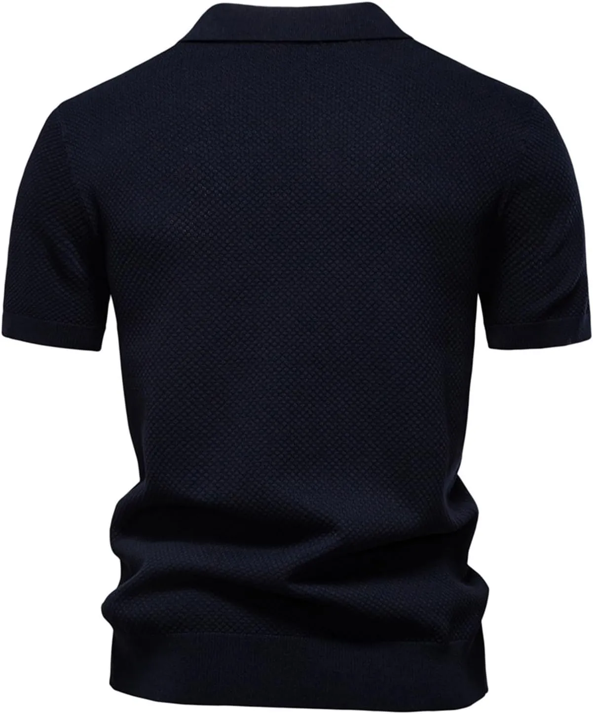 Elavure - The Prestigio Polo Shirt, Mens Knit Polo Tshirt Short Sleeve Lightweight Casual Golf Shirts Collared Tshirt