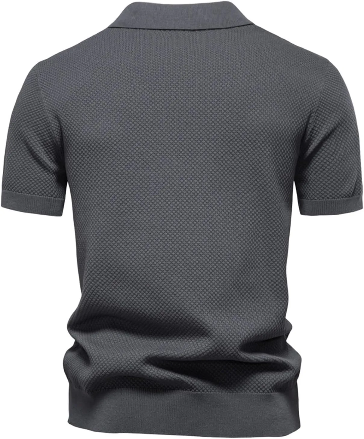 Elavure - The Prestigio Polo Shirt, Mens Knit Polo Tshirt Short Sleeve Lightweight Casual Golf Shirts Collared Tshirt