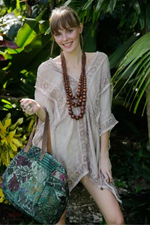 Eli Floral Embroidered Tote Bag