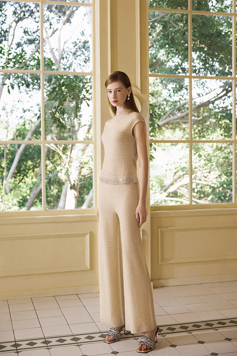 Embellished Knit Pants