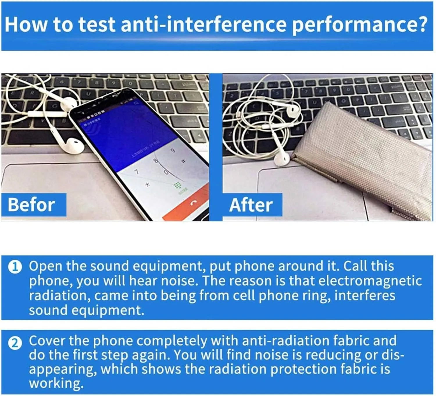 EMF Blocking Fabric RFID Fabric Faraday Bags EMP Proof Faraday Cage Grounding EMI/RFID Shielding Cell Phone/WiFi/Electromagnetic Blocking,silver-1x1.1m