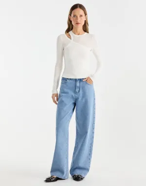 Ena Pelly - Maxi Rib Top (White)