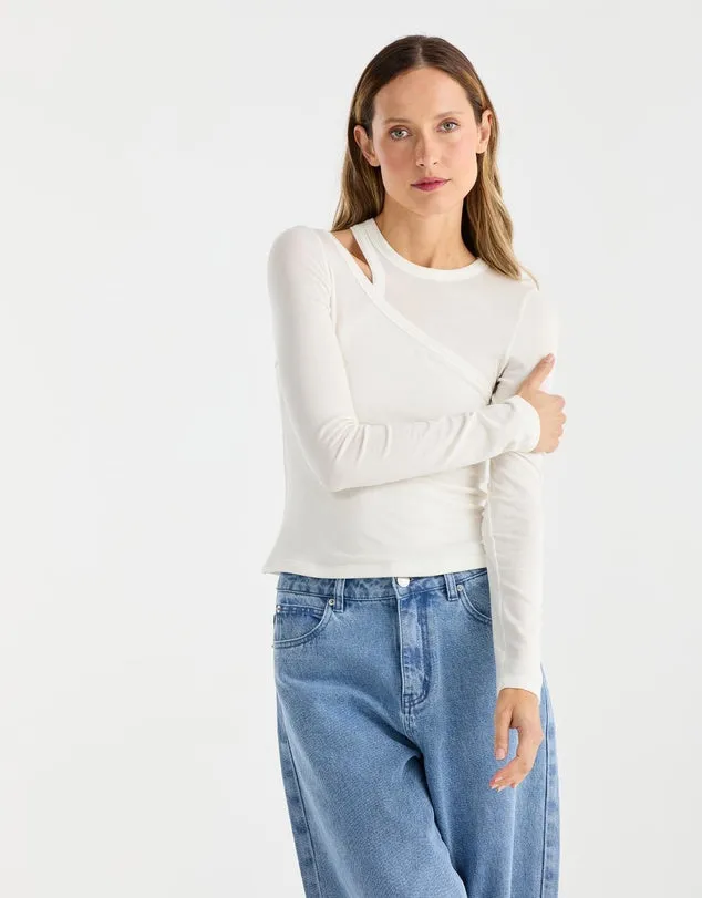 Ena Pelly - Maxi Rib Top (White)