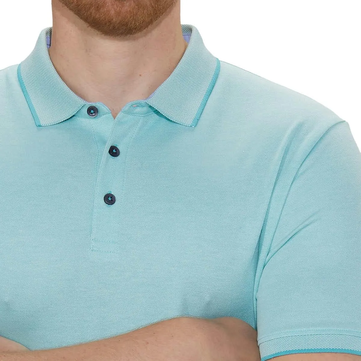 English Laundry Mens Short Sleeve Knit Polo Shirt