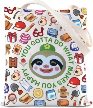 ENSIANTH ACNH Merchandise Animal Villagers Lovers Tote Bag Racoons Character Shoulder Bag Video Gamer Inspired Gift