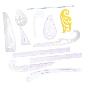ERINGOGO 12 Piece Tailor Ruler Set Sewing Ruler for Quilting Hemming Precision Sewing Measure Tool Grid Lines