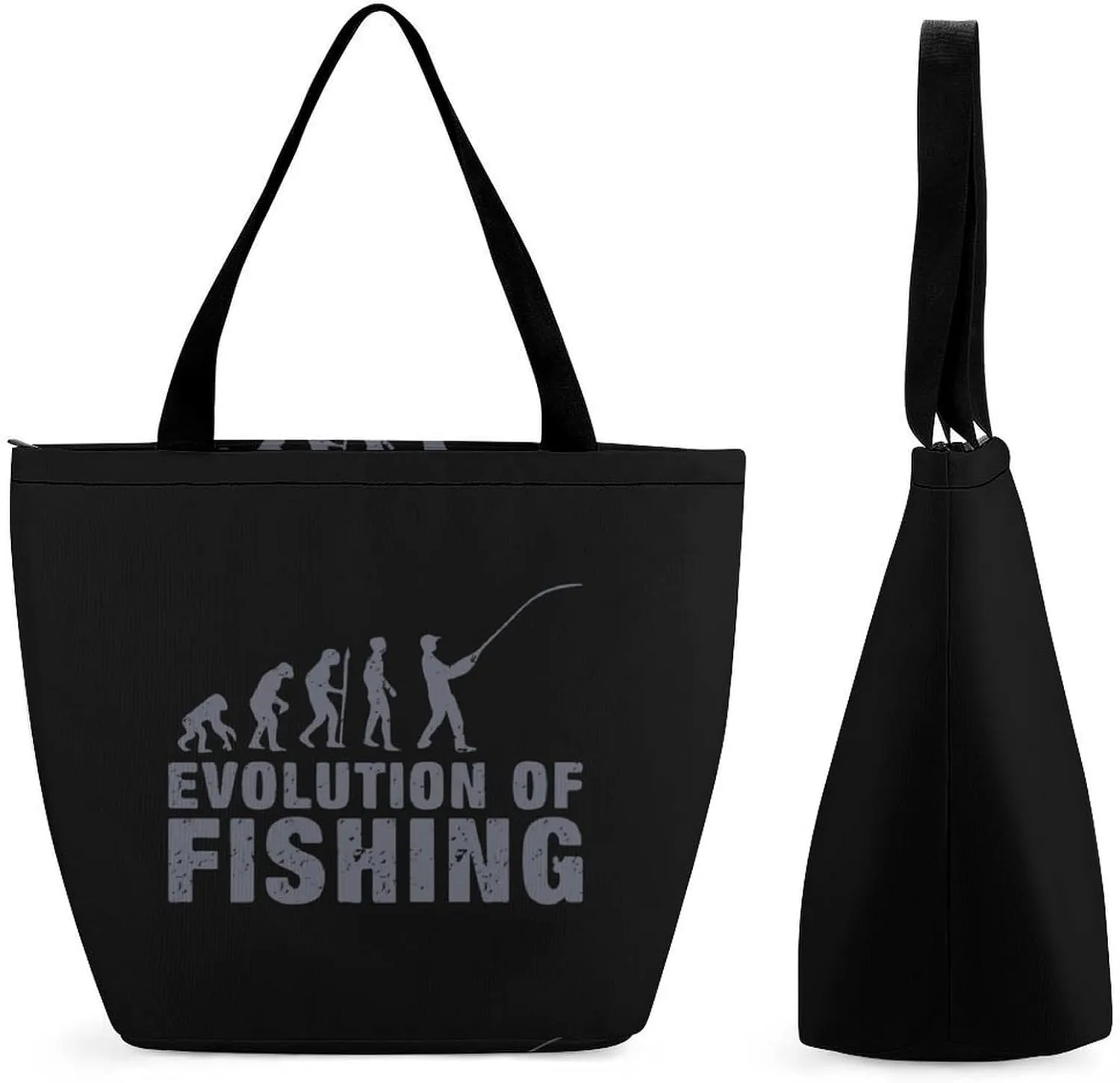 Evolution Fishing Women's Shopping Grocery Tote Bag Handbags Large Shoulder Bags Work Business Travel
