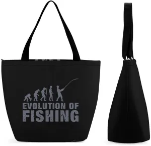Evolution Fishing Women's Shopping Grocery Tote Bag Handbags Large Shoulder Bags Work Business Travel