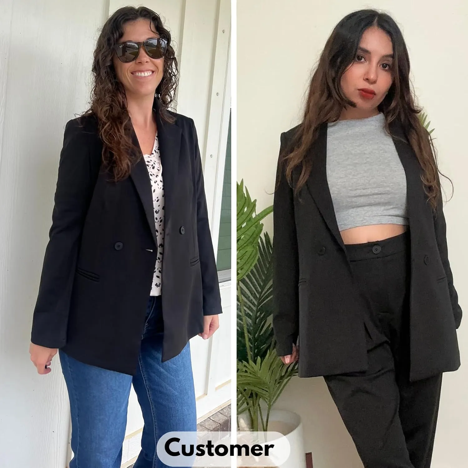 EXLURA Women's Business Casual Blazers Lightweight Long Sleeve Knit Lapel Loose Fit Work Office Suit Jackets with Pocket 2025